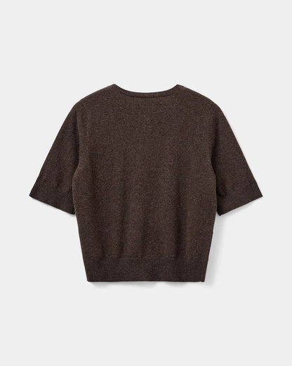 the SUNASW cardigan, brown fudge