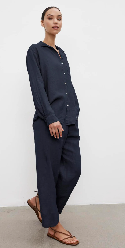 The MULHOLLAND Linen Button Down, Ink