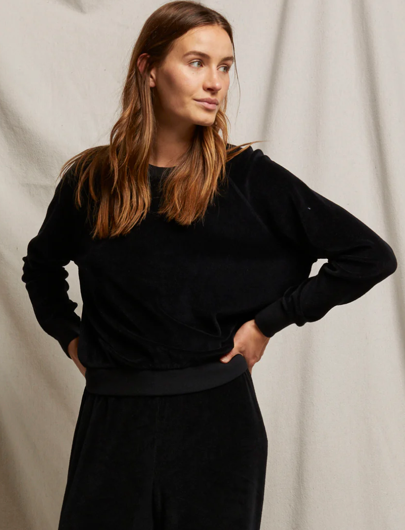 the STELLA, velour raglan sweatshirt