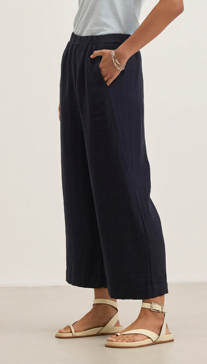 the LOLA linen pant, navy