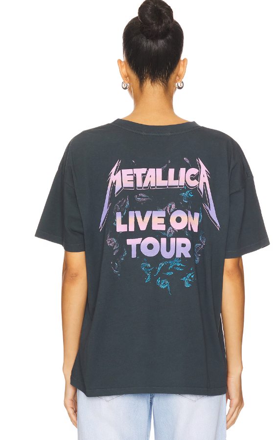 the METALLICA live on tour tee