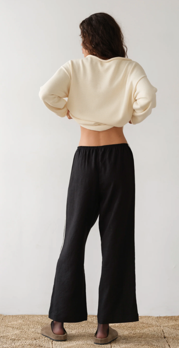 the LINEN crop race pant