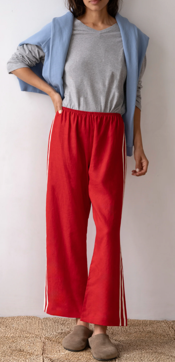 the LINEN crop race pant