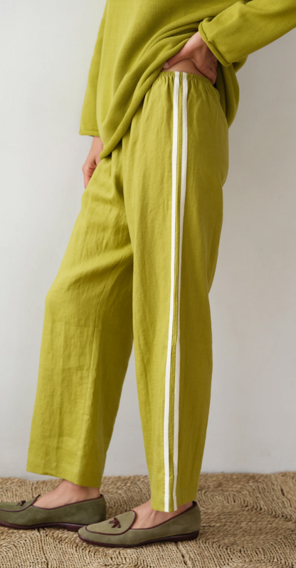 the LINEN crop race pant
