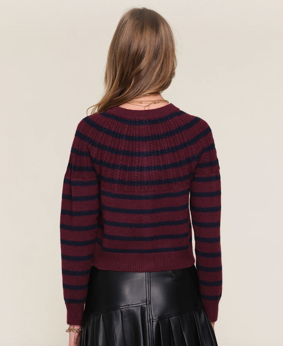 the SELENE cardigan, merlot