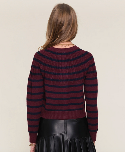 the SELENE cardigan, merlot