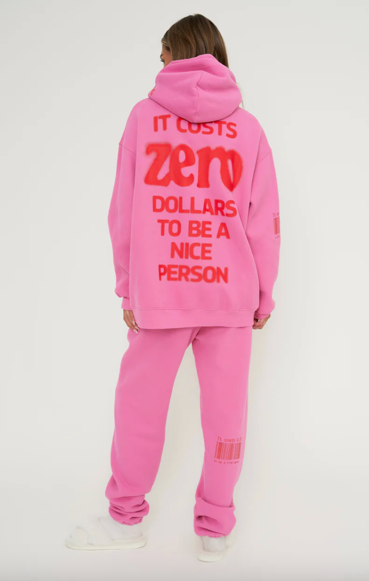 it costs $0.00 to be a nice person hoodie