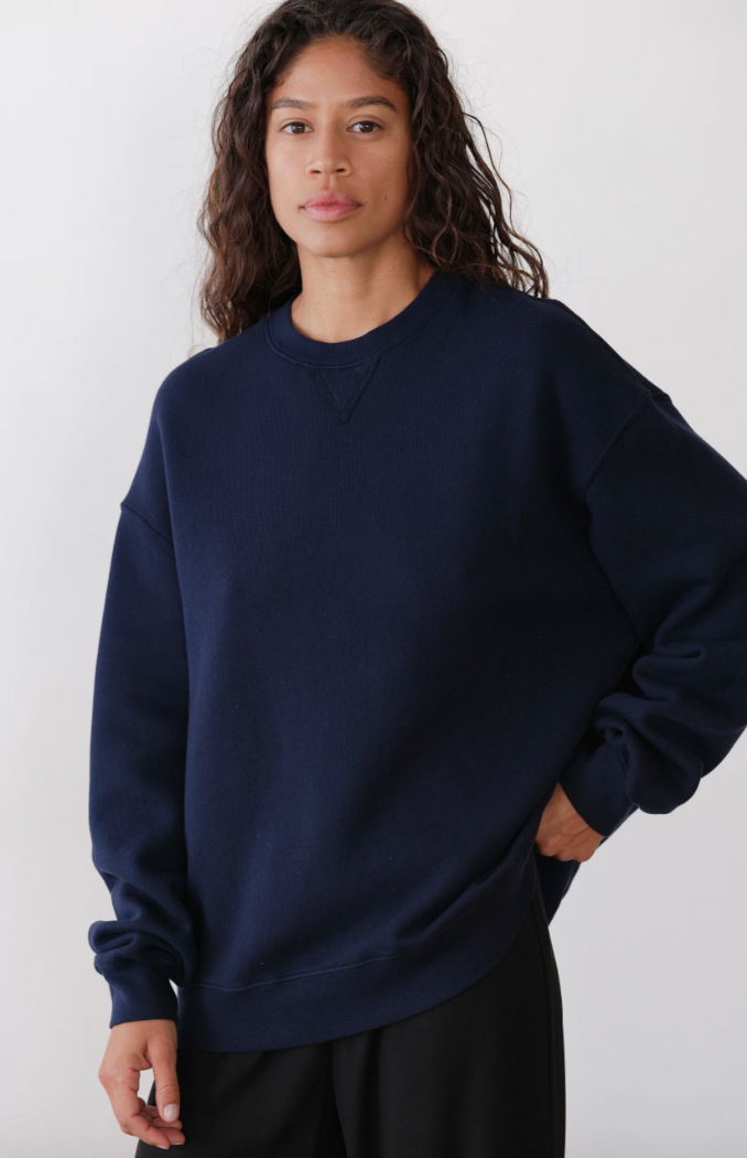 the ECO FLEECE oversized sweatshirt, navy