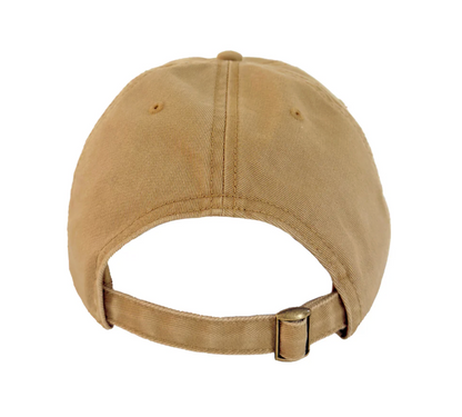 the IMPERFECT heart hat, camel x orange