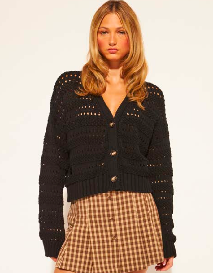 the EMANUEL cardigan, caviar