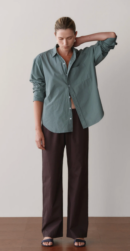 the POP simple pant, espresso