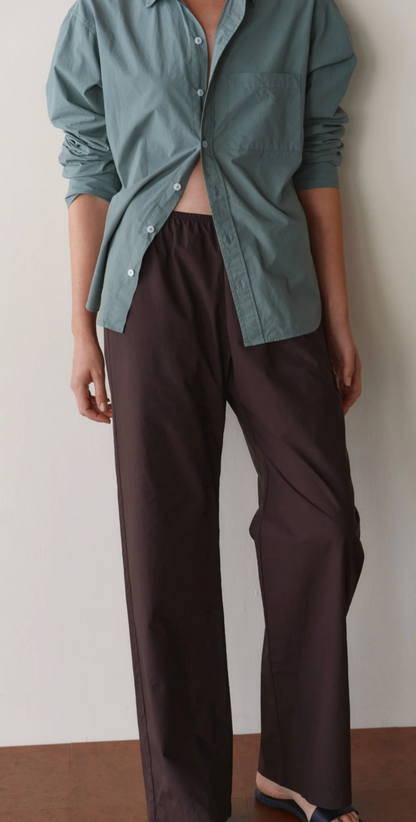 the POP simple pant, espresso