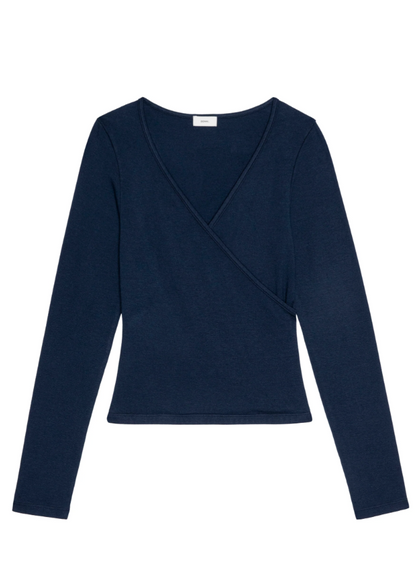 the BABY RIB CROSS long sleeve, navy