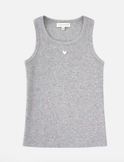 the KR heart tank, heather grey