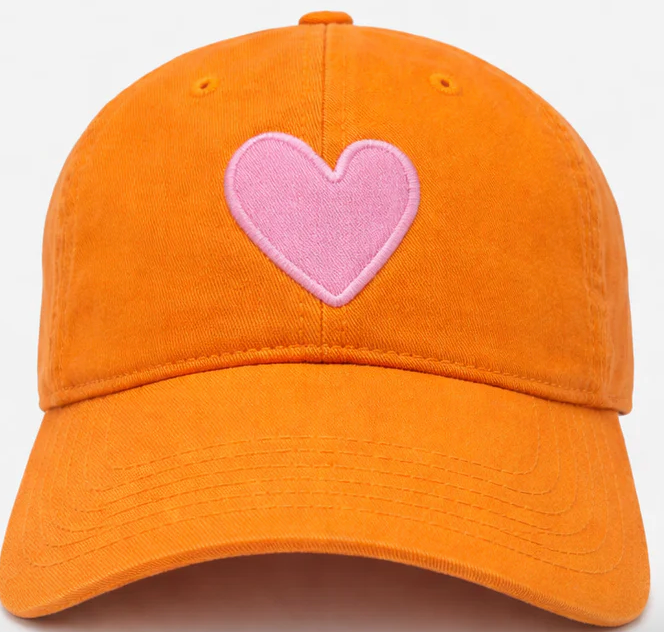 the KR imperfect heart hat, clementine - palm pink