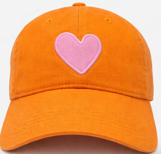the KR imperfect heart hat, clementine - palm pink