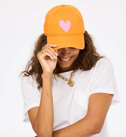 the KR imperfect heart hat, clementine - palm pink