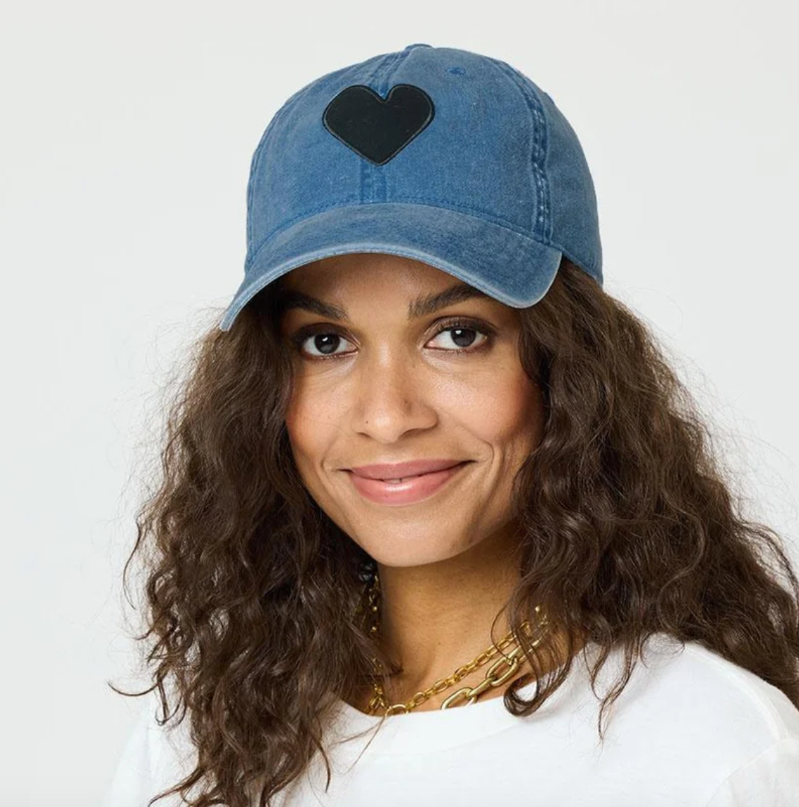 the KR imperfect heart hat, denim