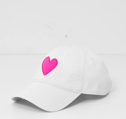 the BASEBALL hat, white/pink