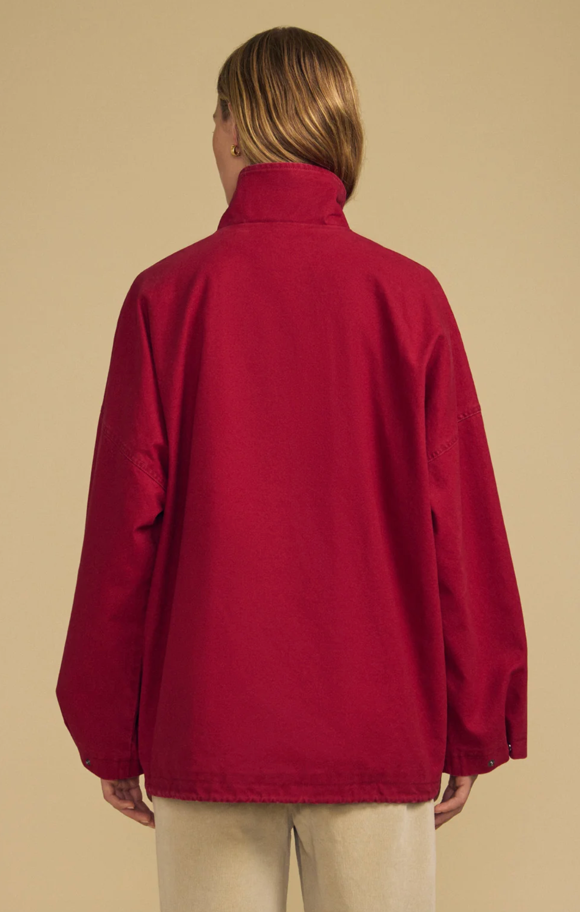 the HUNTER cotton canvas parka, crimson