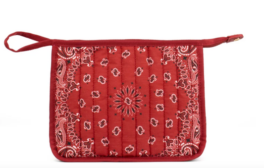 the PAISLEY pouch, red