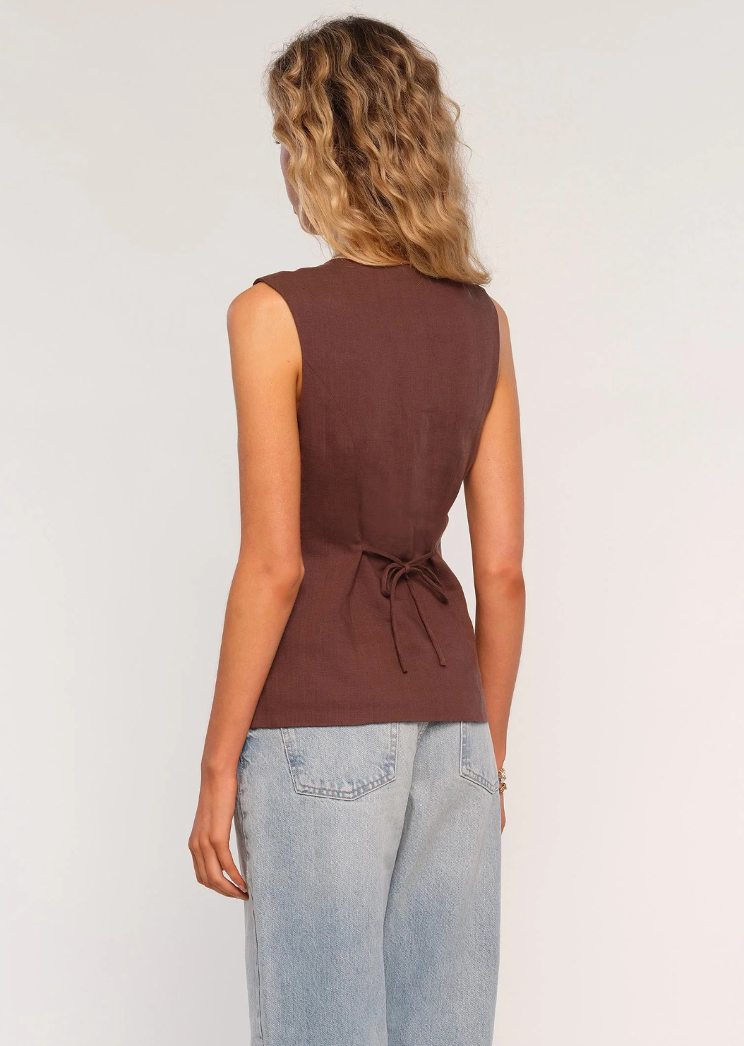 the JOSETTE vest, cocoa