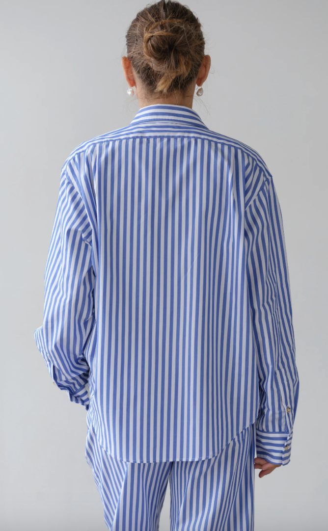 the POPLIN shirt, azure