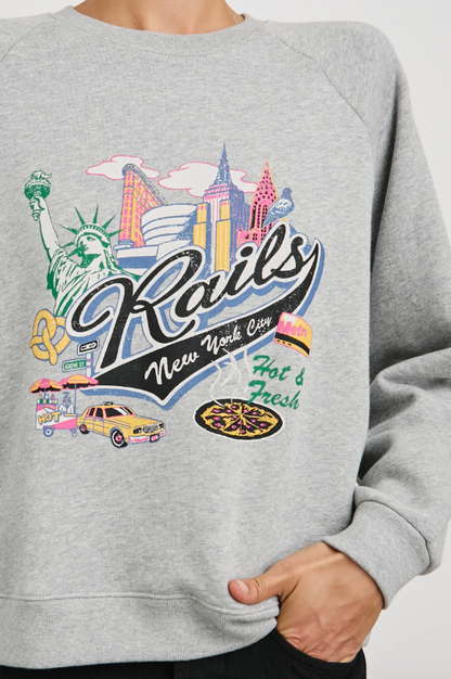 the NEW YORK vintage raglan