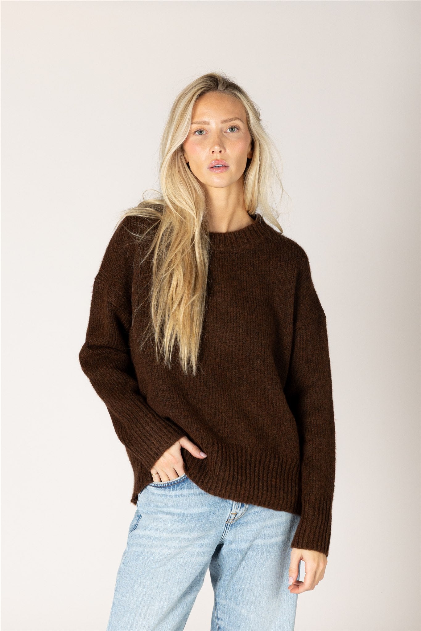 the TANYA knit. cocoa