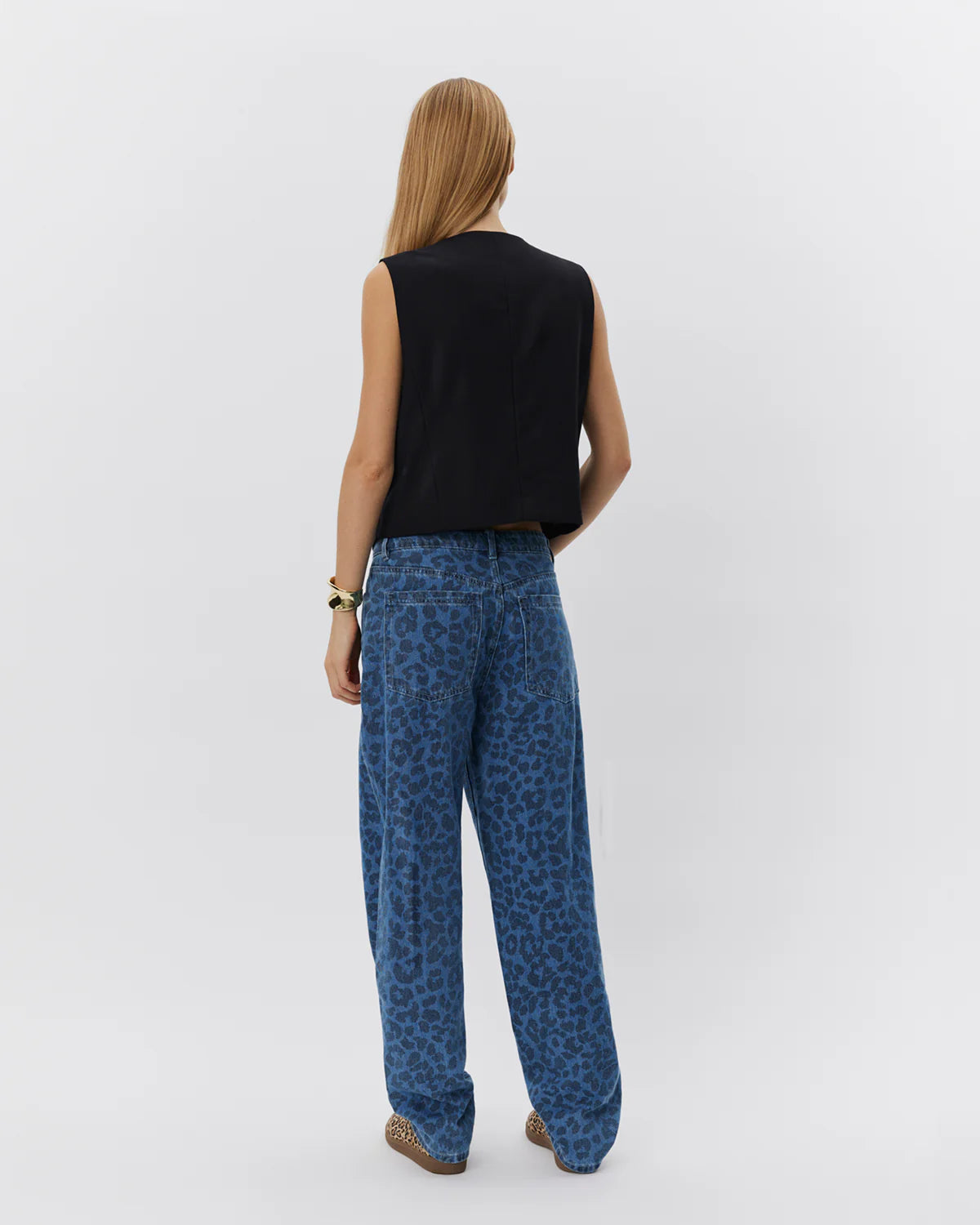 the TOKYO denim, blue leopard