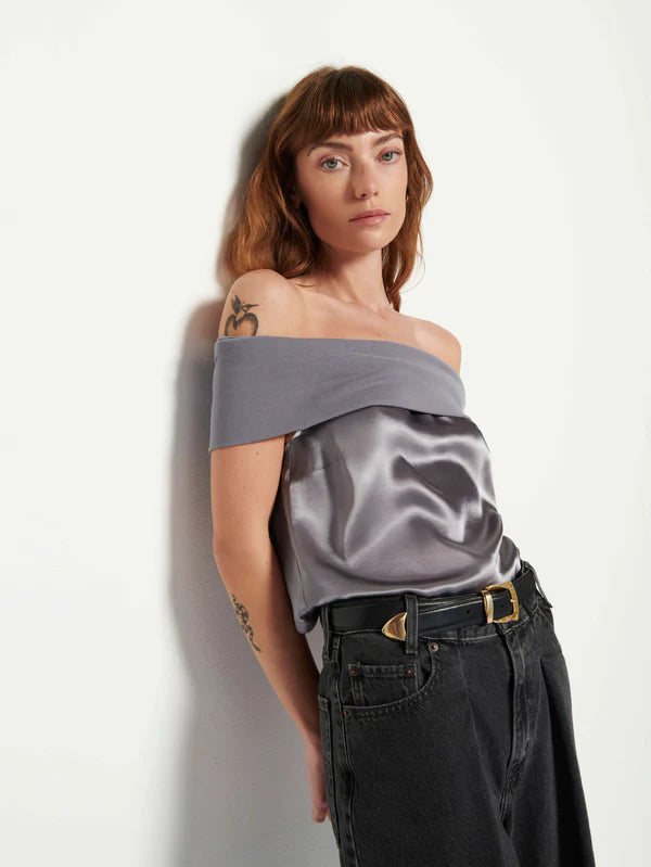 The VERA Off Shoulder Top, Smoke