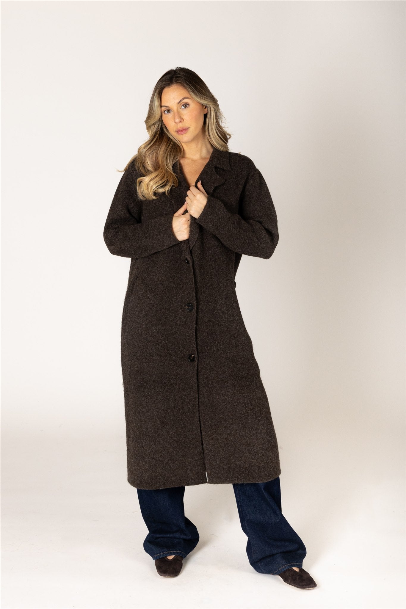 the VICTORIA coat, ganache