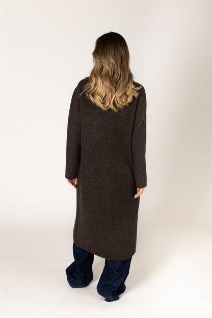 the VICTORIA coat, ganache