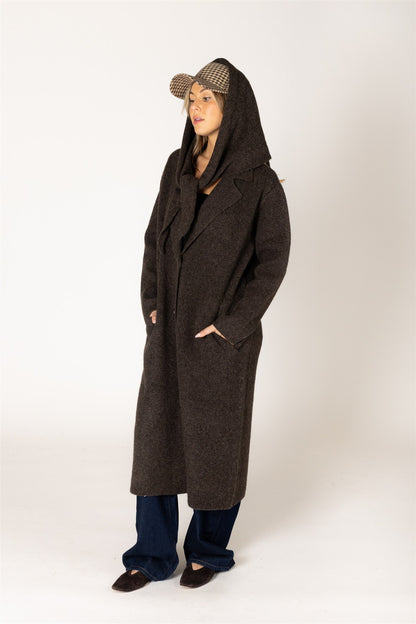 the VICTORIA coat, ganache