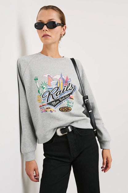 the NEW YORK vintage raglan