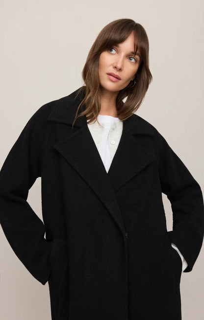 the CROSBY cocoon coat, black