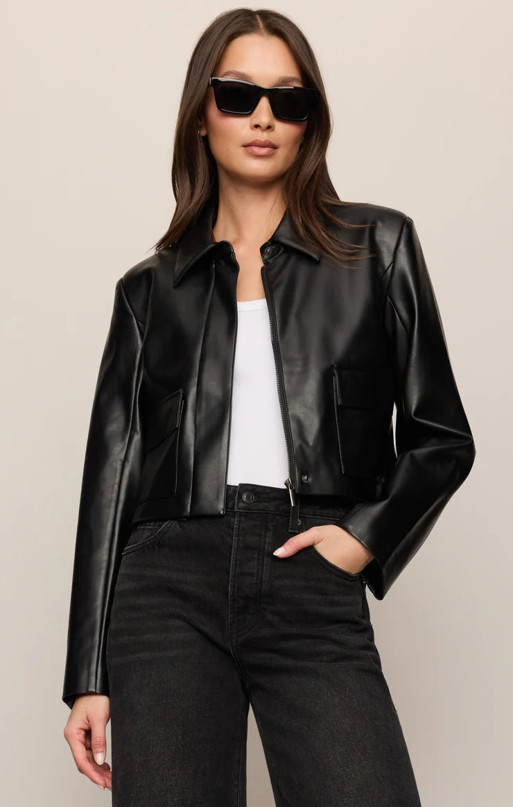 the AINSLEY faux leather jacket
