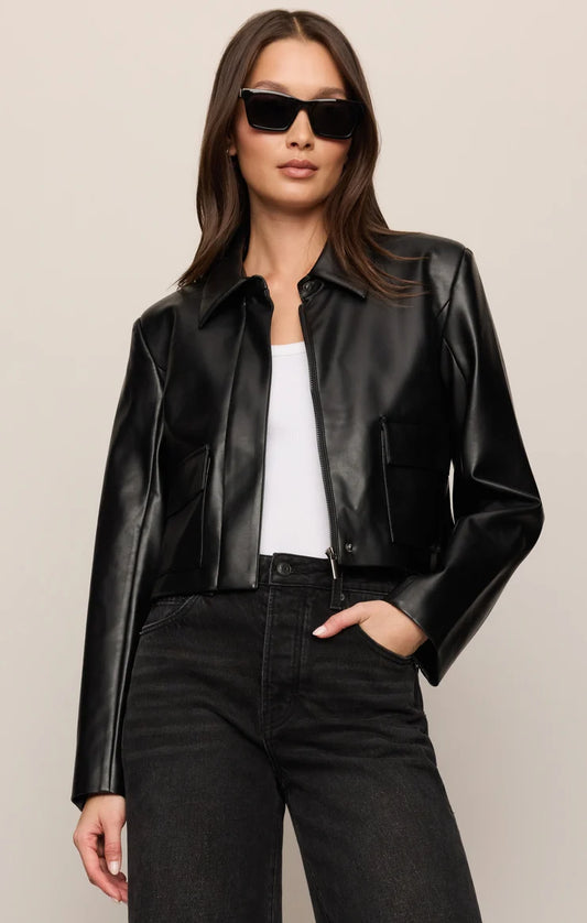 the AINSLEY faux leather jacket