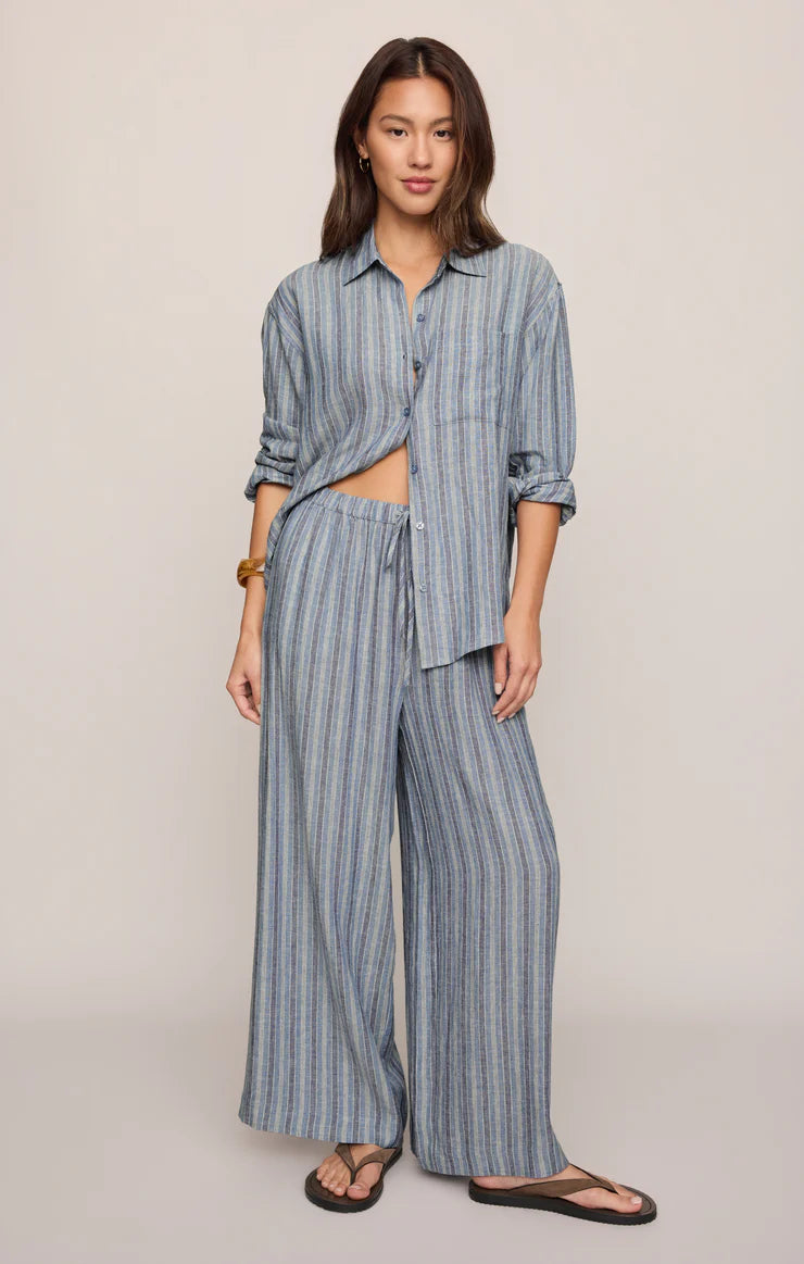 the PERFECT stripe linen pant