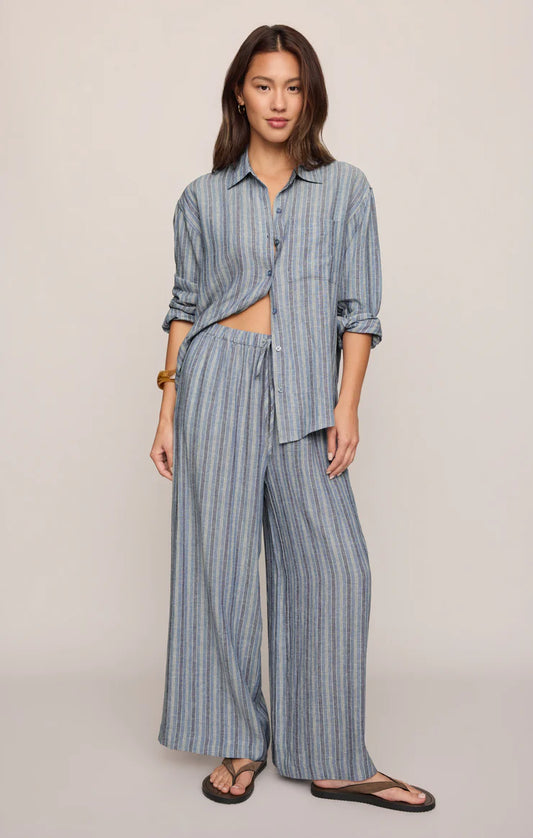 the PERFECT stripe linen pant