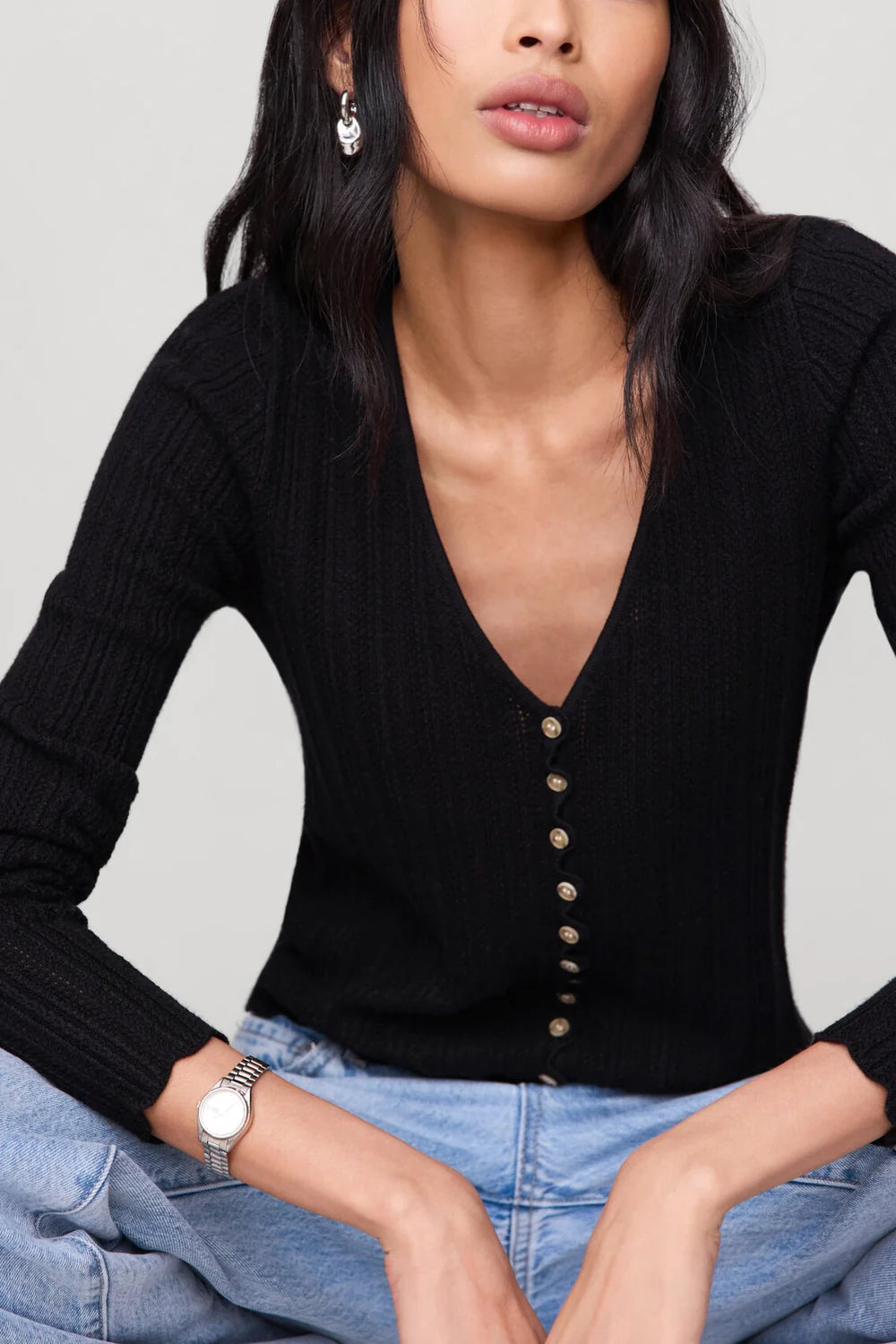 the LANDA sweater, black