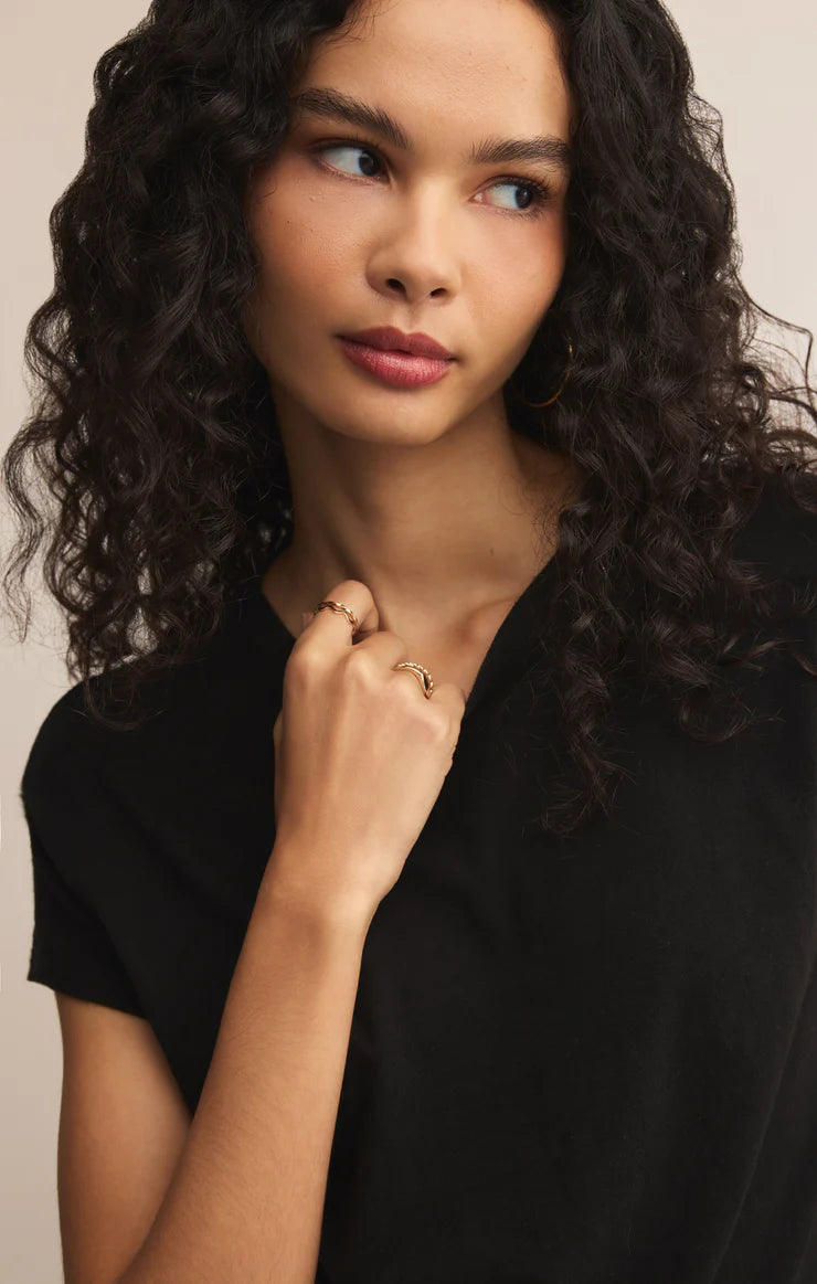 the MODERN slub tee, black