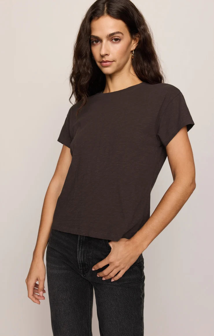 the TOURIST tee, cocoa bean