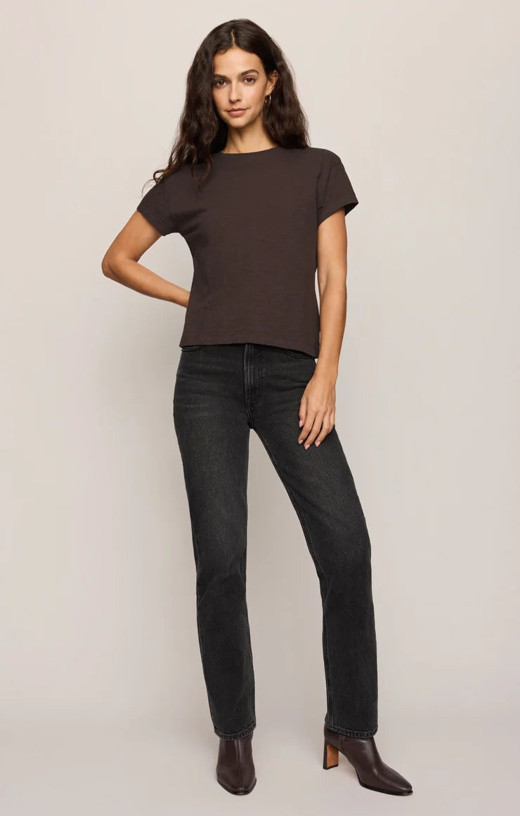 the TOURIST tee, cocoa bean