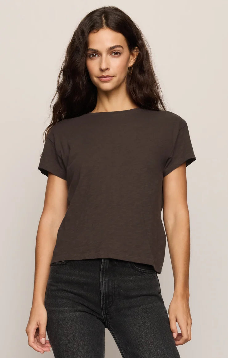 the TOURIST tee, cocoa bean
