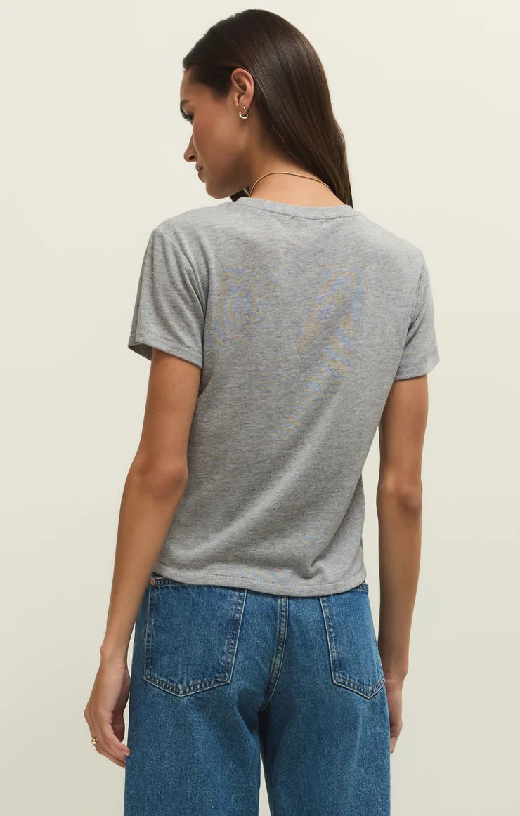 the TOURIST tee, classic heather grey