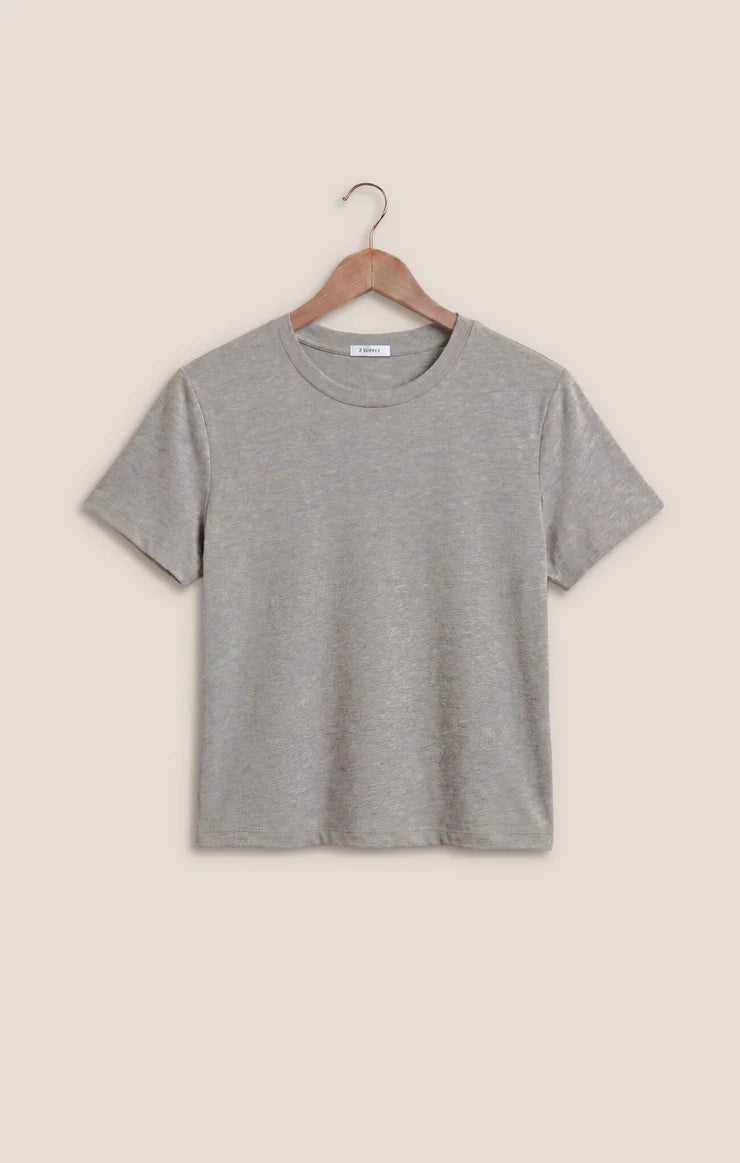 the TOURIST tee, classic heather grey