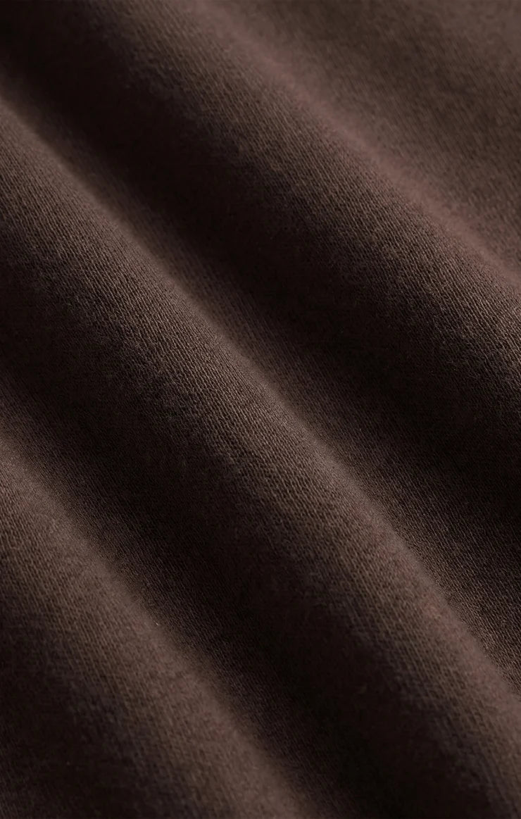 the FIRST QUARTER hoodie, cocoa bean
