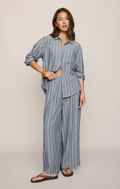 the PERFECT stripe button down