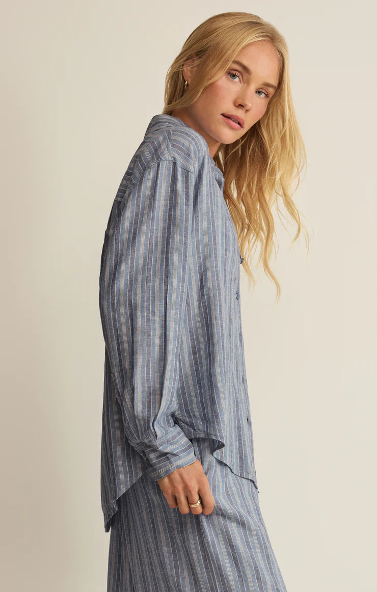 the PERFECT stripe button down